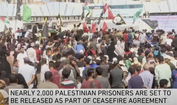 Освобожденные Израилем палестинские заключенные вернулись в Рамаллах и Газу